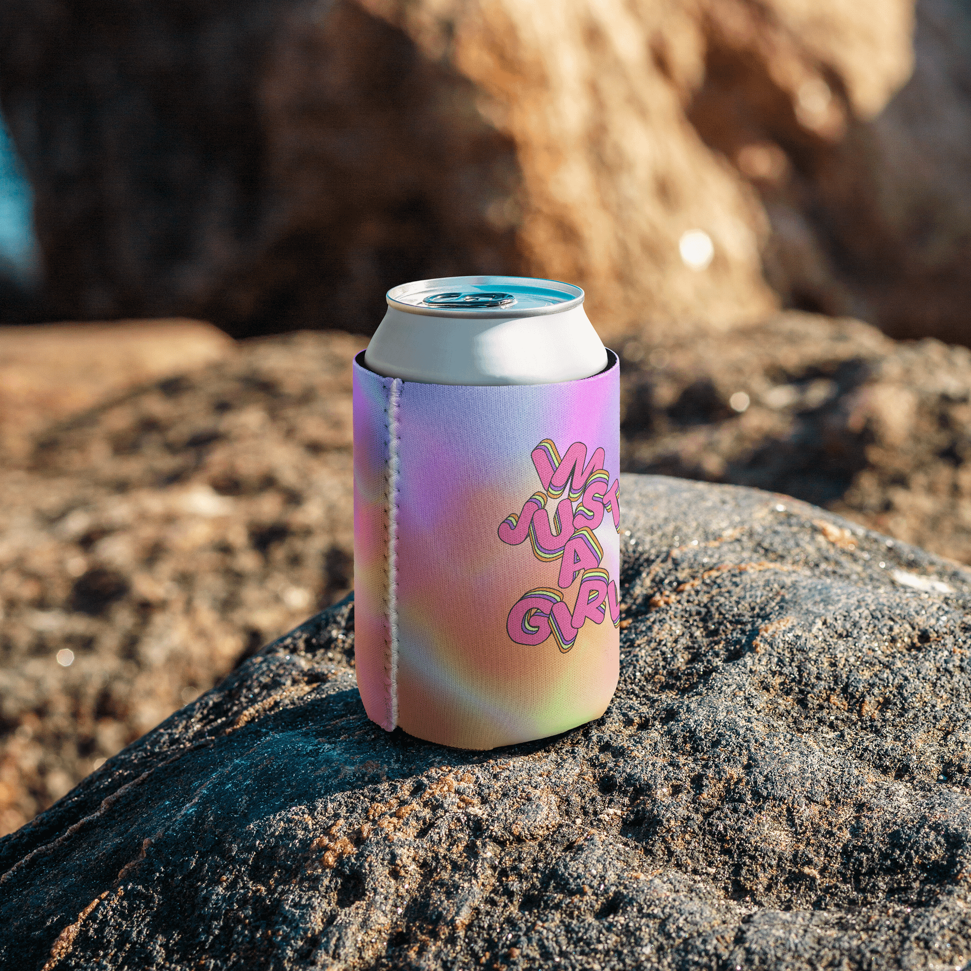 "I'm just a girl" Tie-Dye Coozie product image (8)