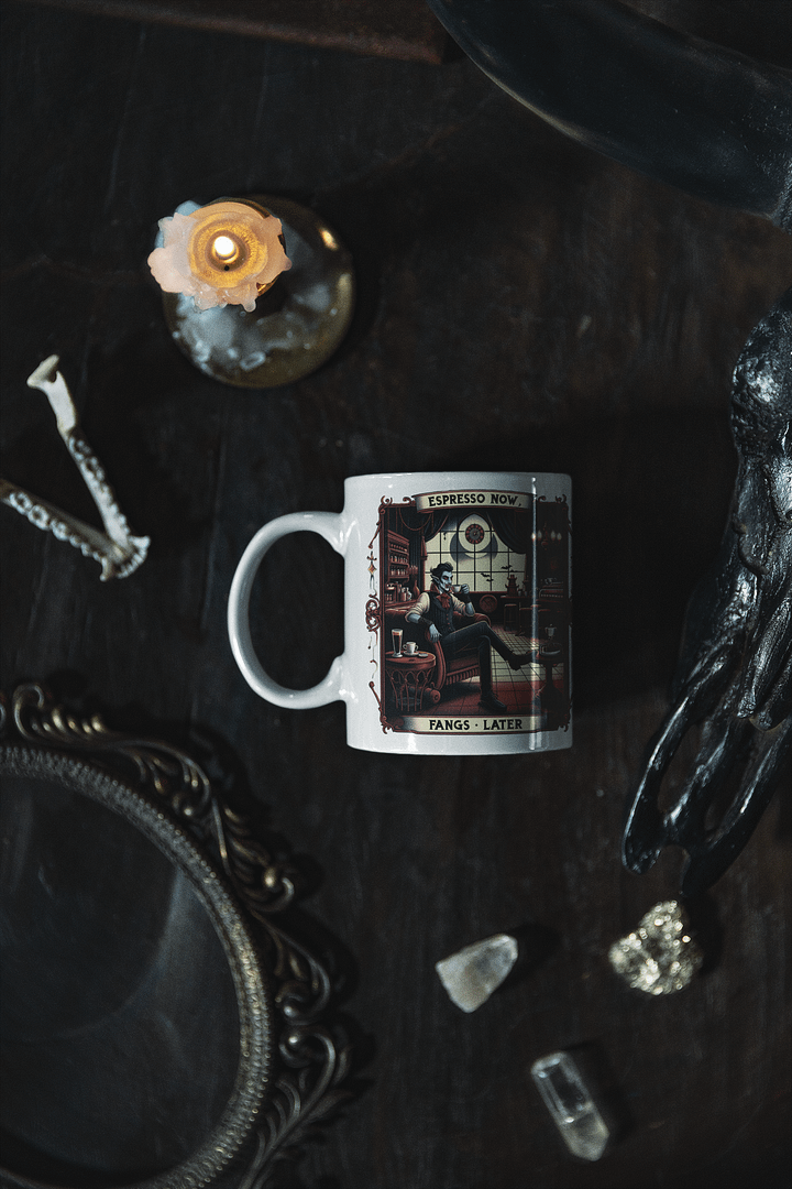 Espresso Now, Fangs Later- White Mug product image (1)