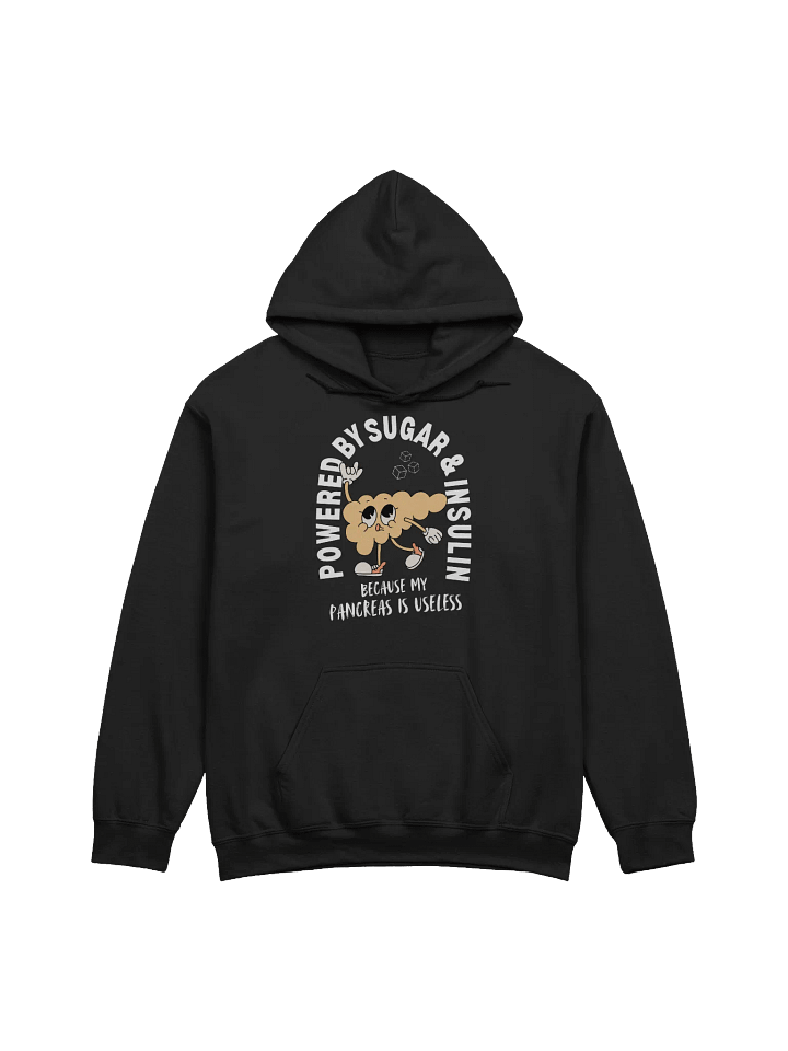Powered By Sugar And Insulin Hoodie - Dark Color product image (1)