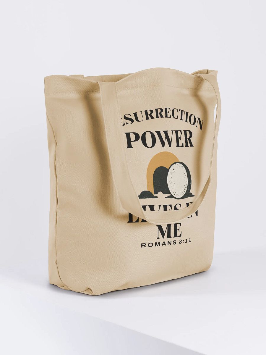 Resurrection Power Lives in Me – Christian Faith Tote Bag product image (4)