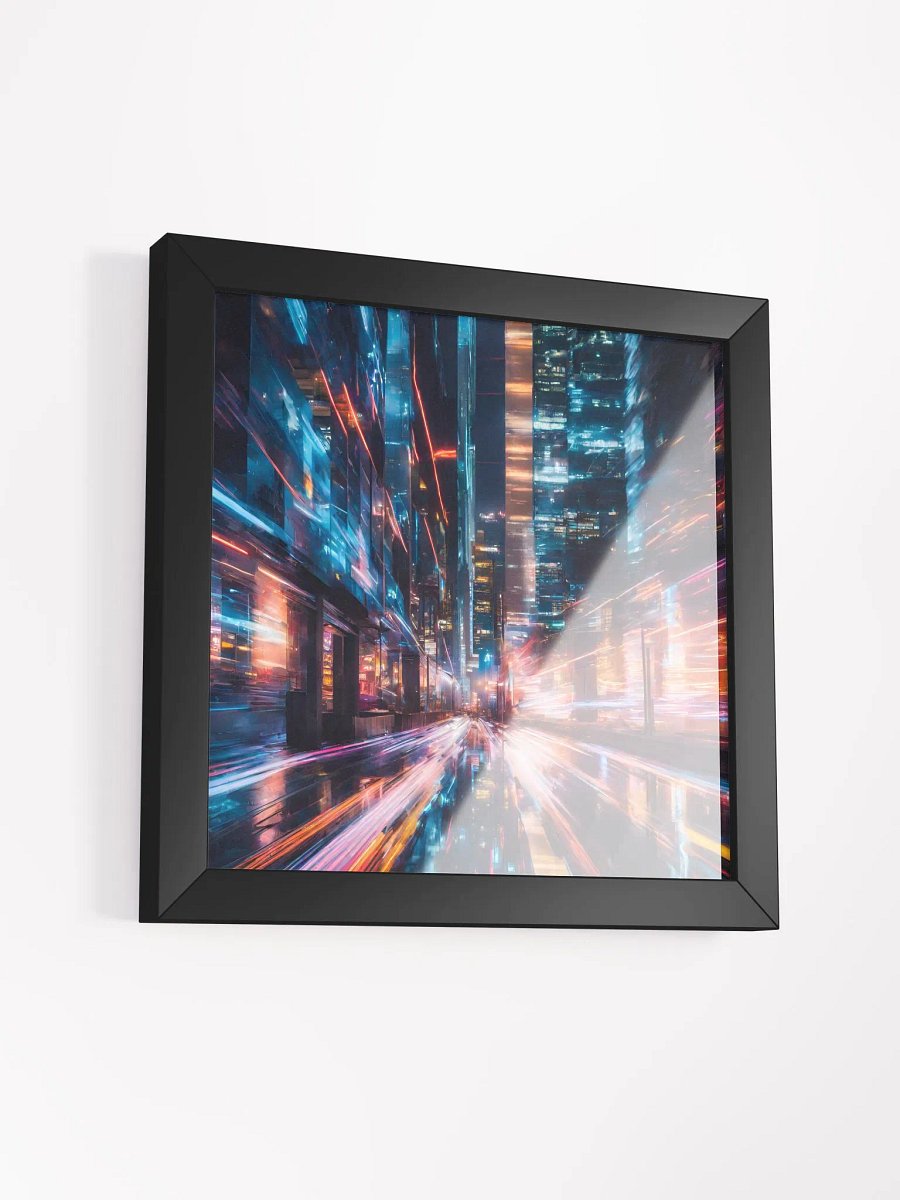 Cityscape and Neon Lights Series #4; Eco-Friendly Matte Poster Art product image (33)