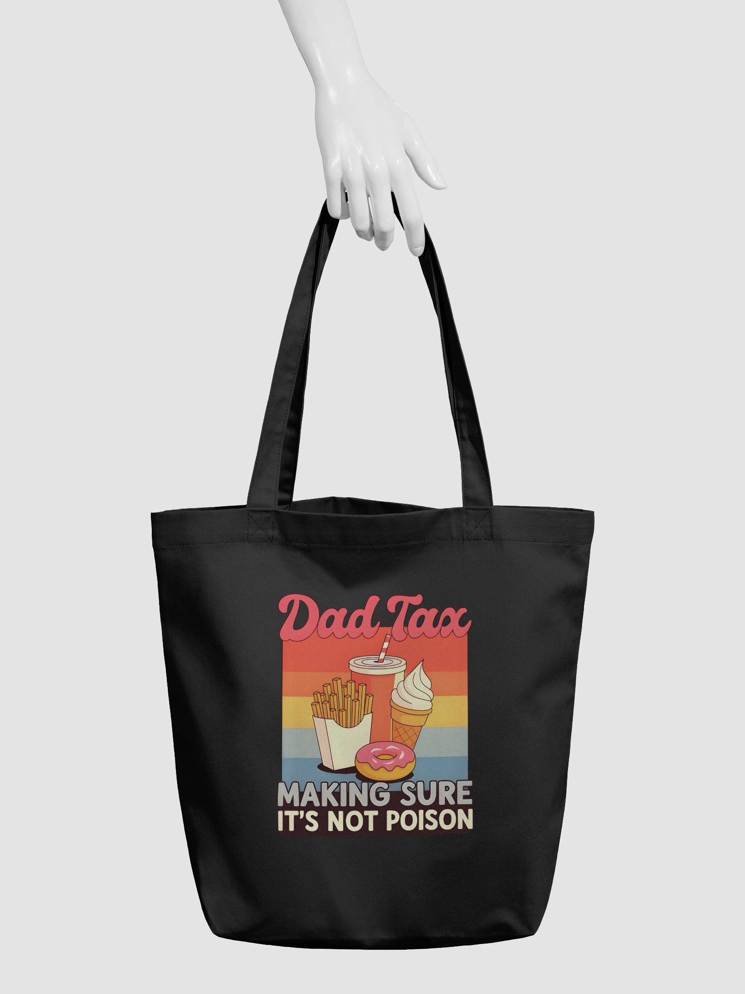 Funny Dad Tax Tote Bag – Retro Design Gift for Dads Who Love Snacks product image (2)