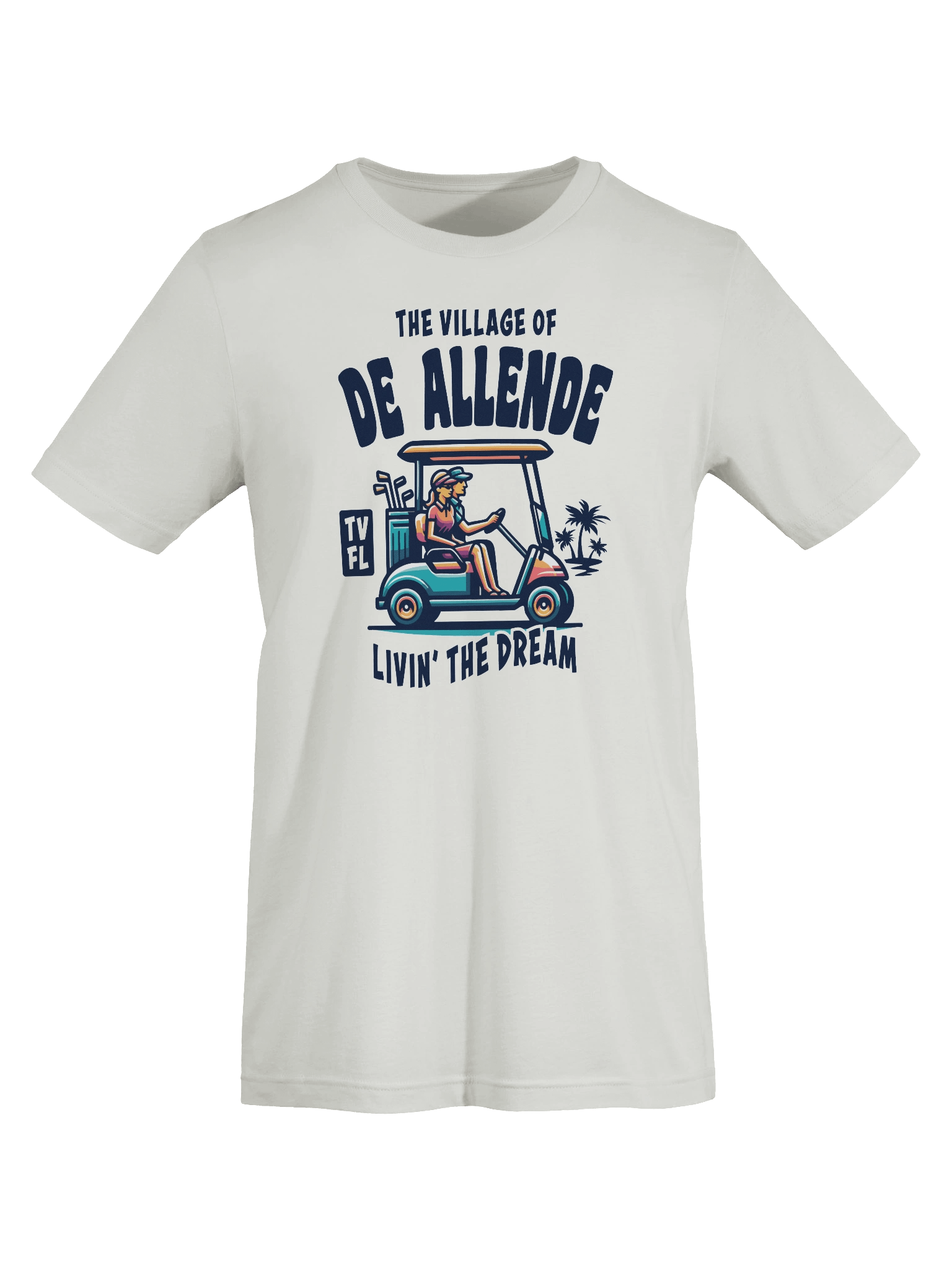 The Village of De Allende TV FL Golf Cart Design T-Shirt product image (59)