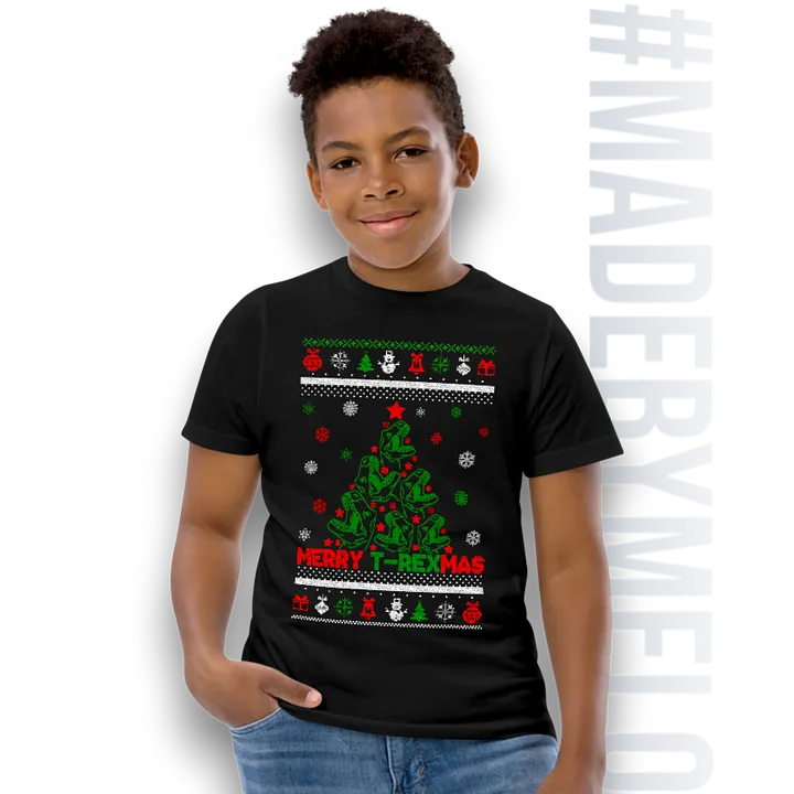 [Holiday] Merry T-REXmas - Kid's T-Shirt | #MadeByMELO product image (1)