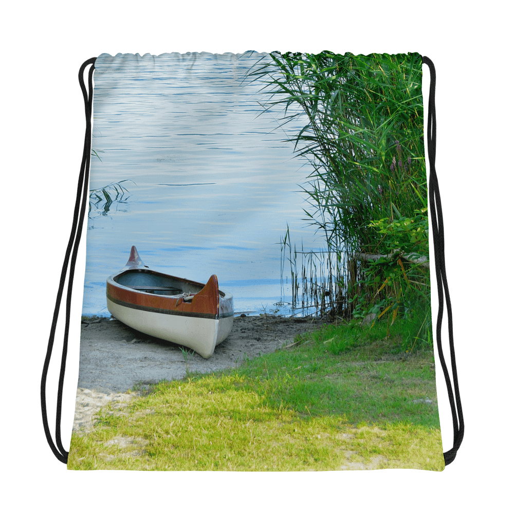 Rucksackbeutel mit Kordelzug - Kleines Holzboot am Strand product image (1)