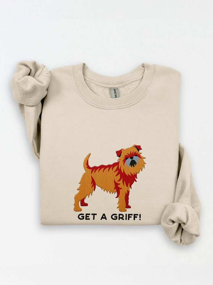 Get a Griff Sweatshirt (Embroidered) of a Brussels Griffon(Tan) product image (1)