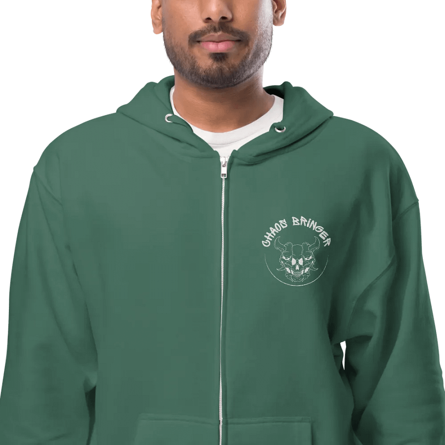 Soundwave Skull Fleece Zip-Up Hoodie product image (1)