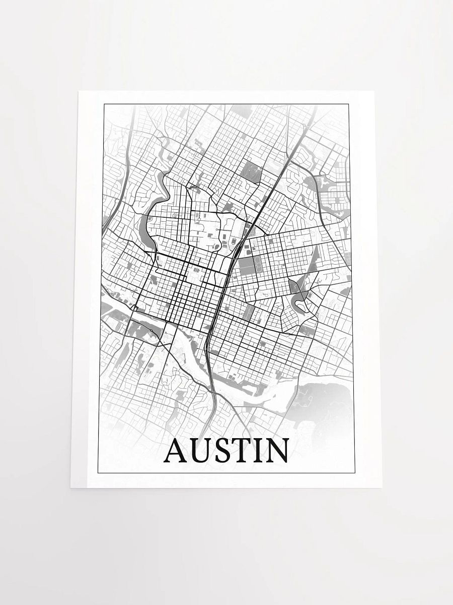 Austin, Texas, USA, city map print product image (16)