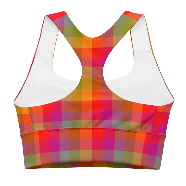Rainbow Checkers Sports Bra 2 product image (2)