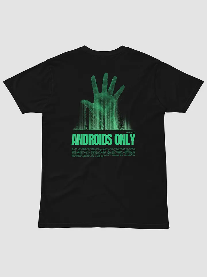 Androids Only T-shirt product image (1)