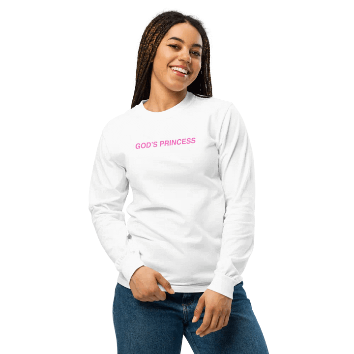 God's Princess (Pink Text) Long Sleeve product image (2)