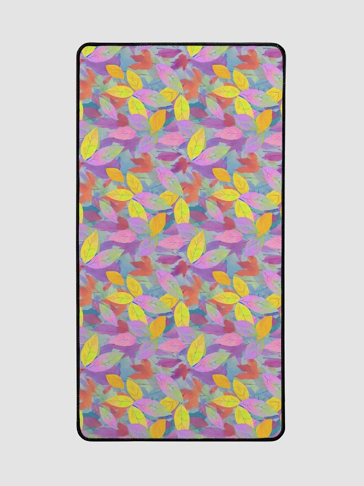 Yellow Pink Leaves Desk Mat product image (2)