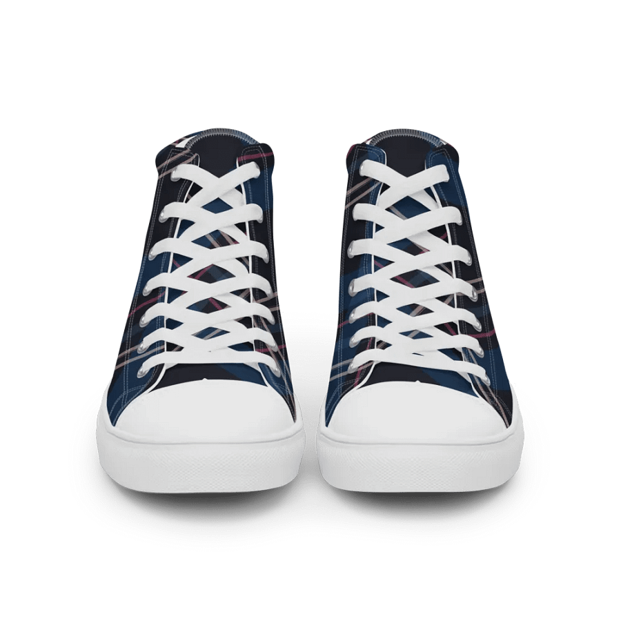 Navy Tartan Plaid Women's High Tops product image (1)