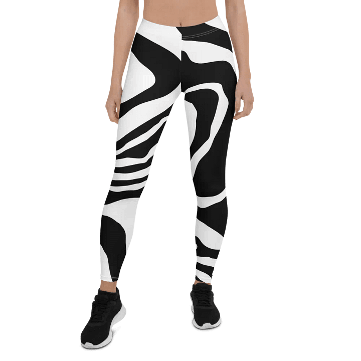 B/W Monochrome Waves Leggings product image (1)