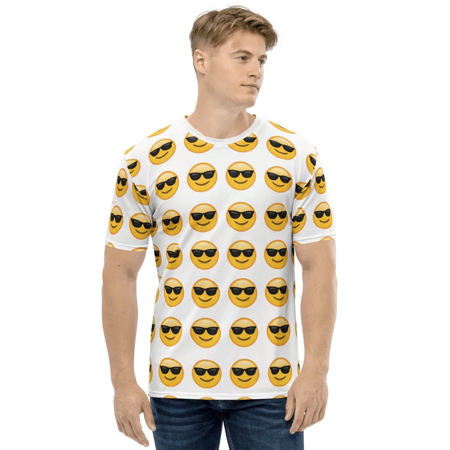 Cool Emoji - White - All-Over Print Crew Neck T-Shirt product image (2)