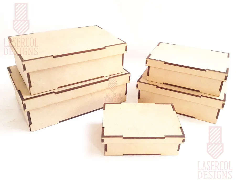 Boxes Set 4 (5 sizes) - Laser Cut Files product image (8)