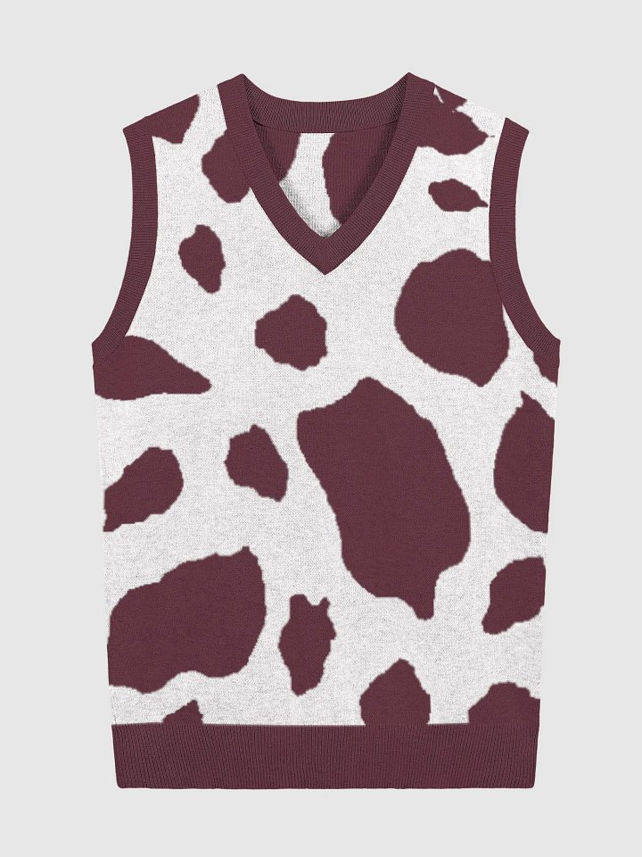 Hey Look at That: The CowPrint Cozy V-Neck Vest – Only 100 Pieces Available! product image (1)