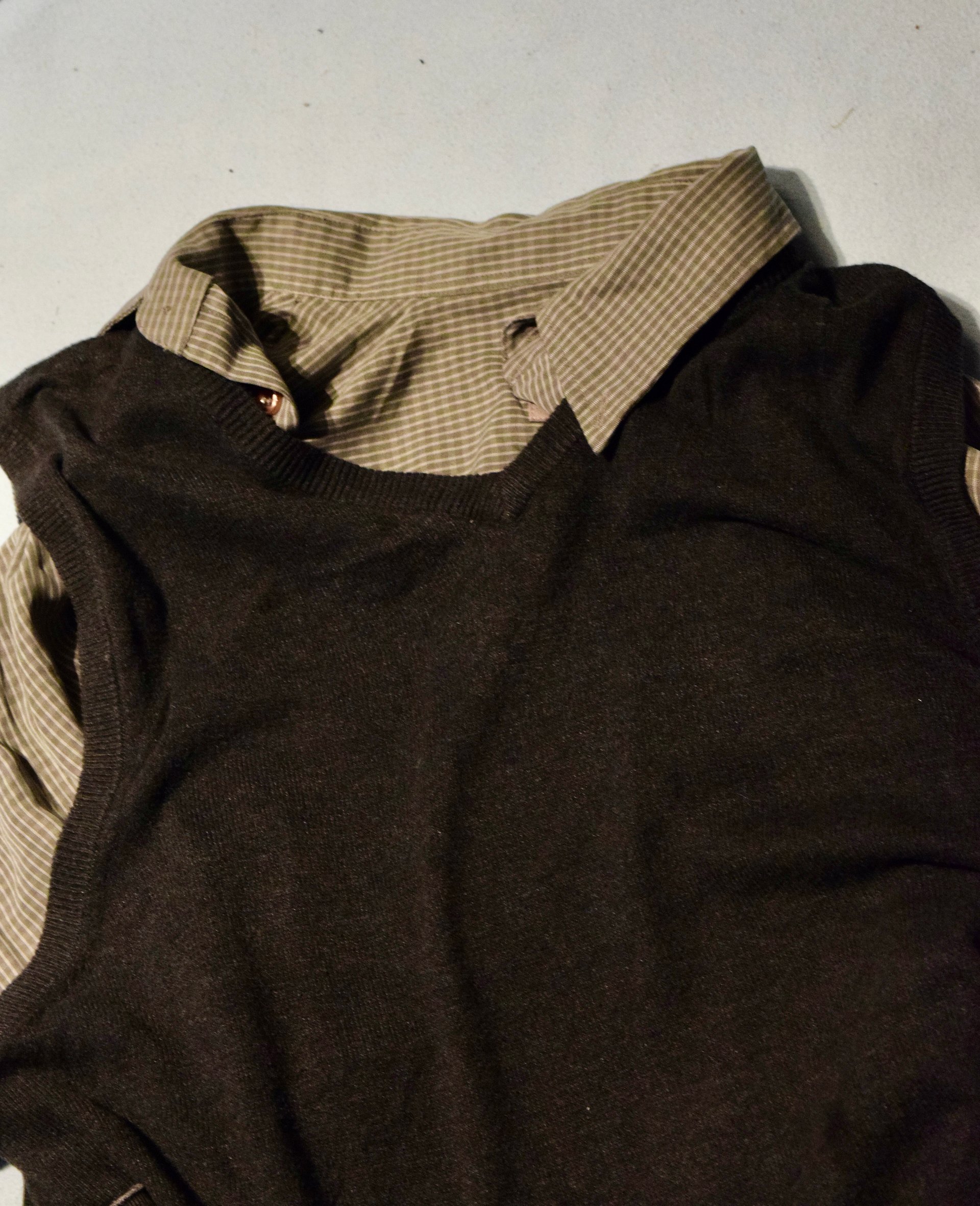 Black ripped jeans and shirt-vest combo product image (2)