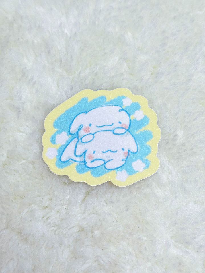 Doodle Bunni Twins Glitter Sticker product image (1)
