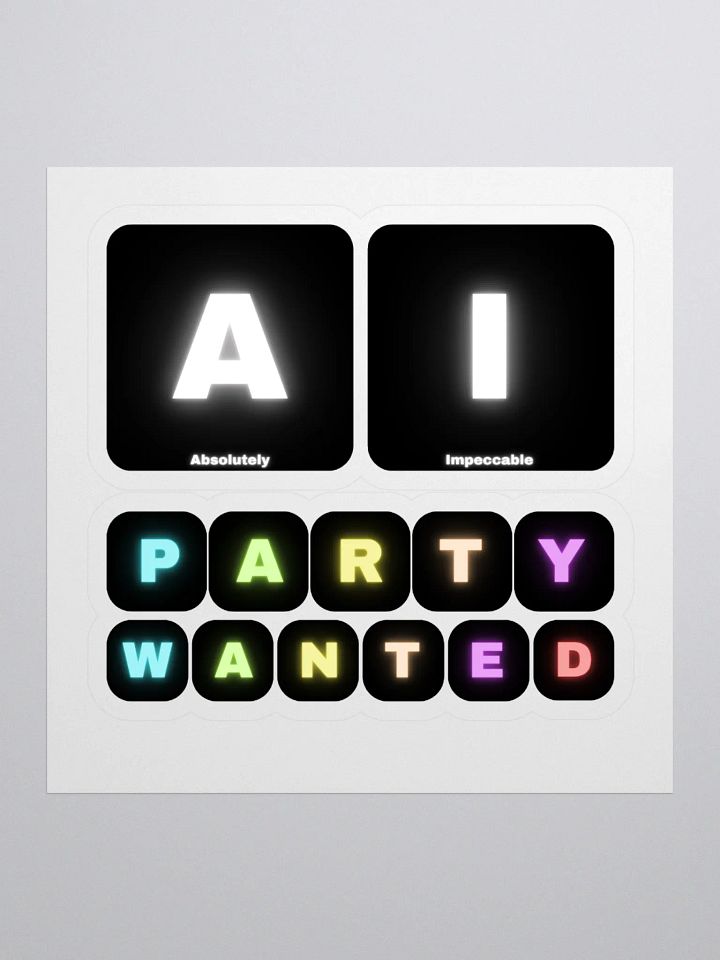 Absolutely Impeccable Party Wanted Stickers product image (1)