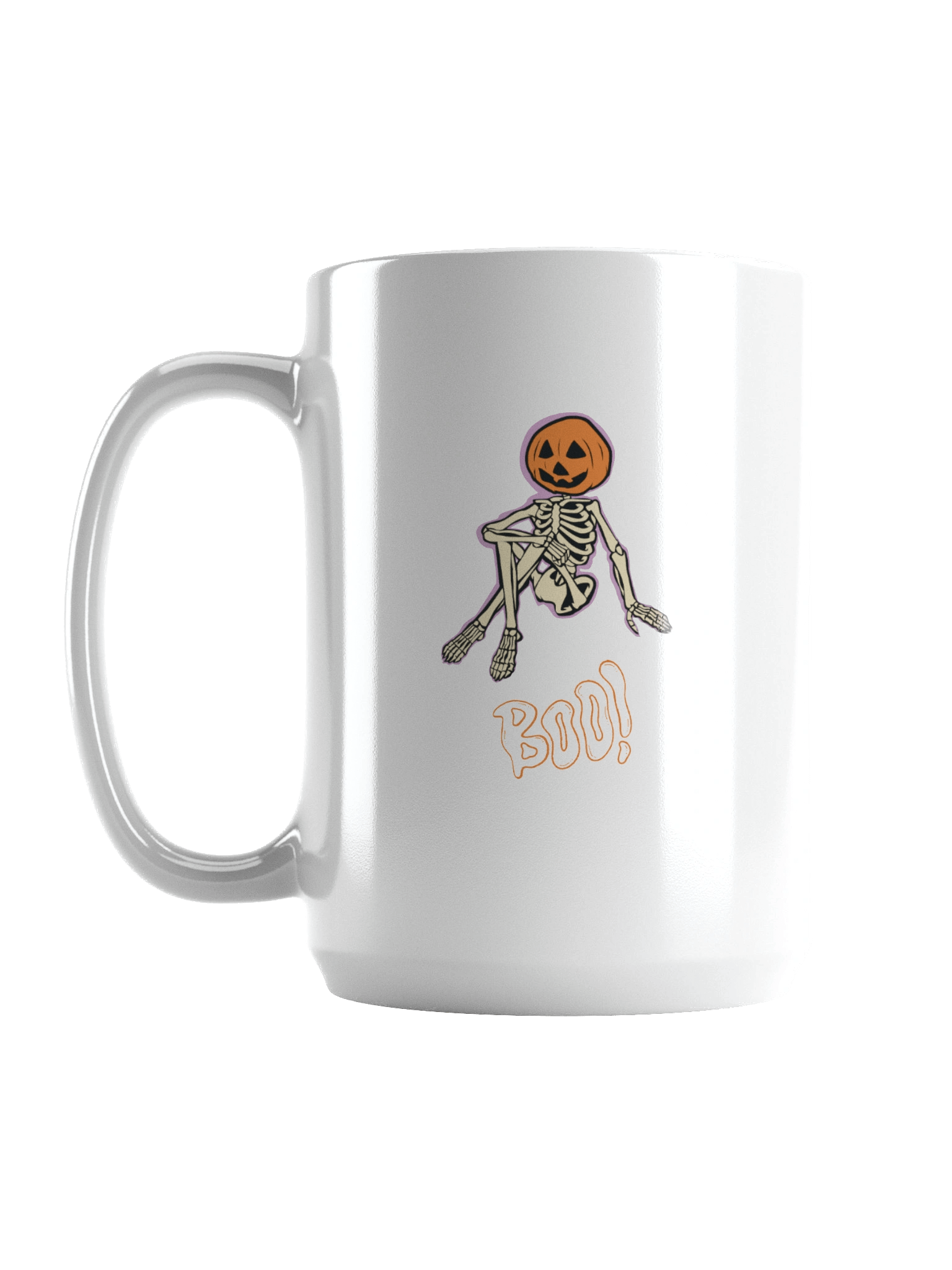 Pumpkin Head Skeleton Coffee Mug with BOO Design product image (1)