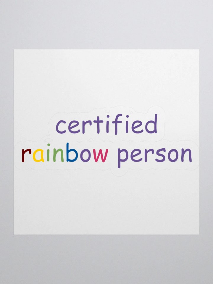 Certified Rainbow Person Sticker product image (1)