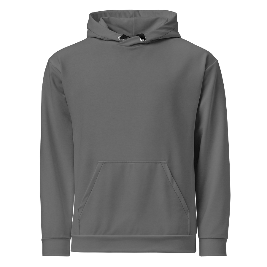 Thunderstorm Gray Solid Color Eco Friendly Pullover Unisex Hoodie product image (1)