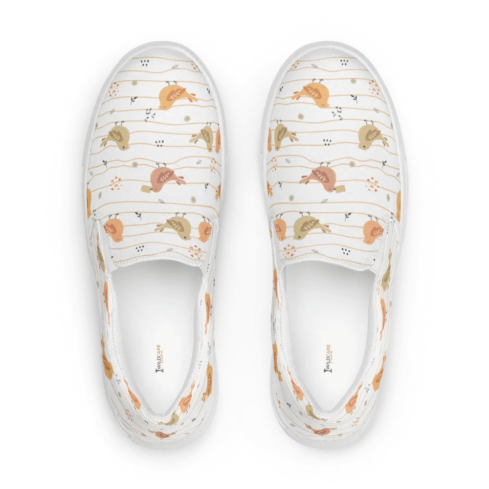 Kawaii Musical Birds Canvas Slip-On Shoes product image (5)