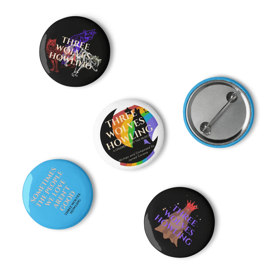 Three Wolves Howling musical pins product image (6)