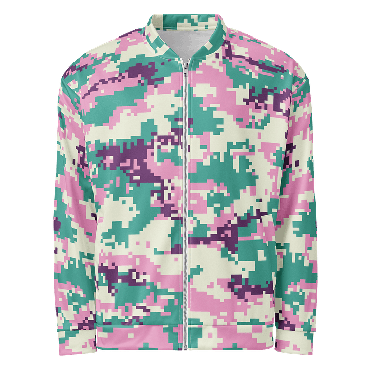 Pixelated Camo Dreams Bomber Jacket product image (1)