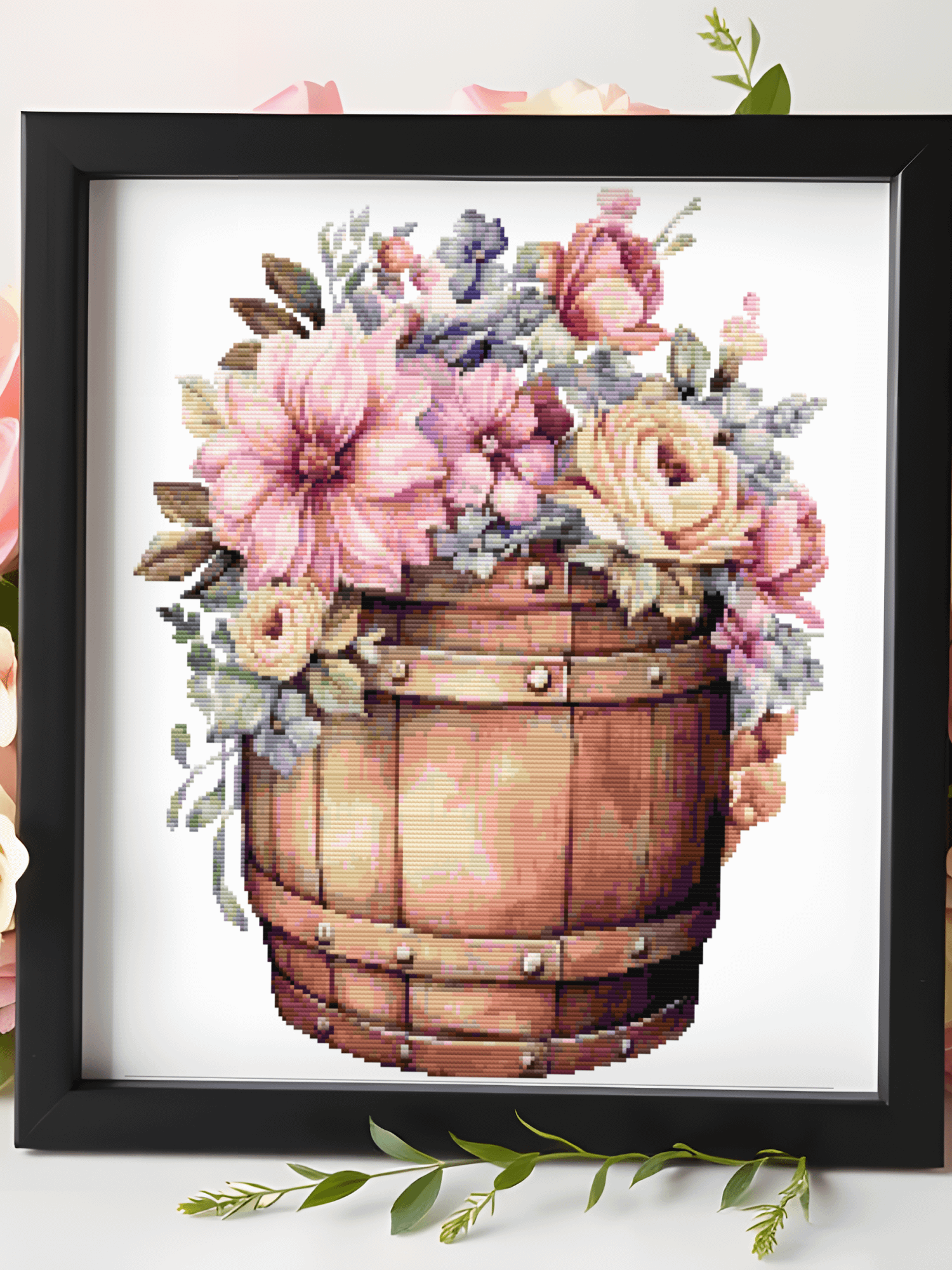 Blossom Barrel Cross Stitch Pattern product image (6)