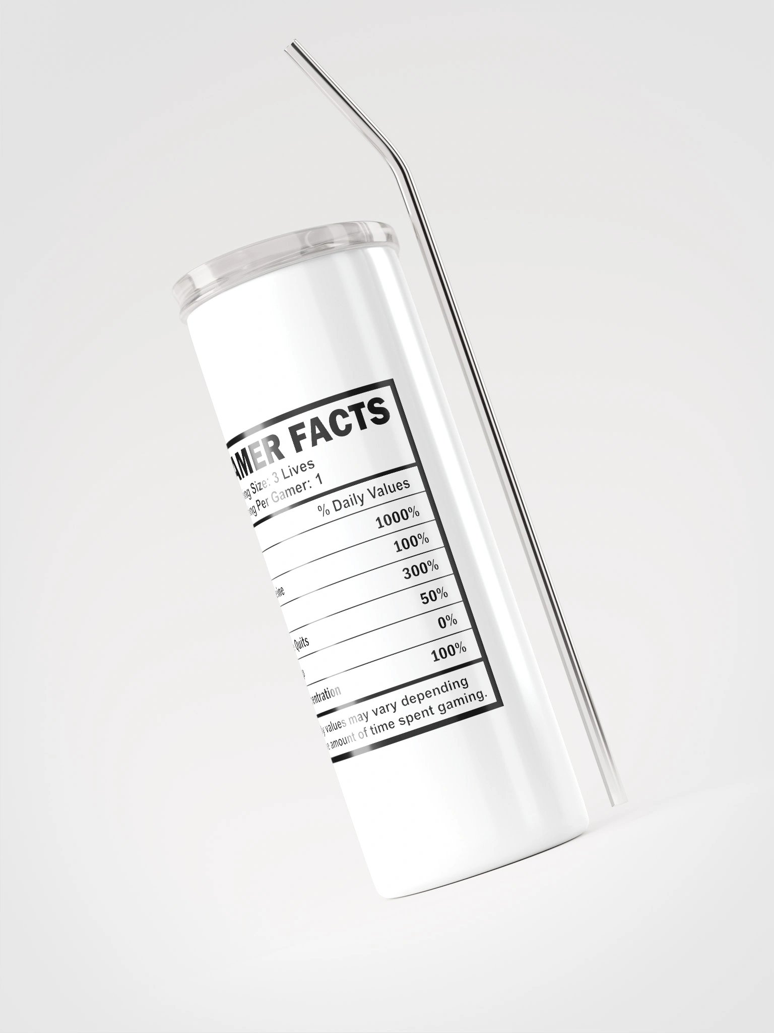 Gamer Facts 20 oz Stainless Steel Tumbler product image (3)