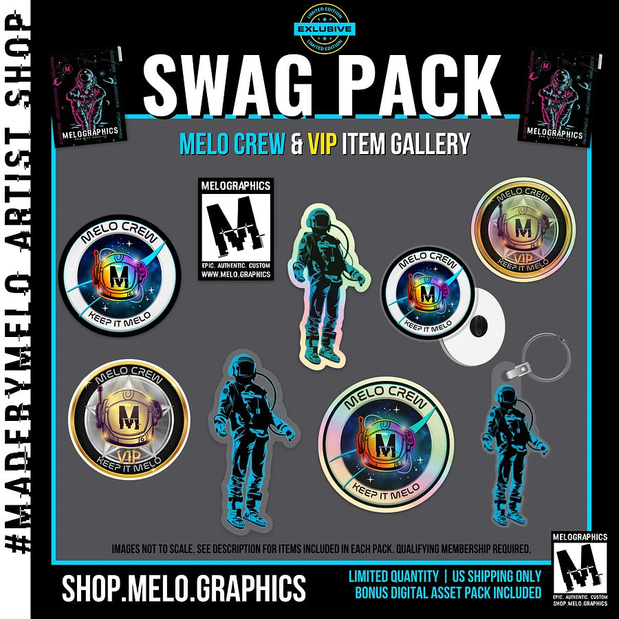 [LIMITED EDITION] #MeloCrew VIP Swag Pack + BONUS Digital Assets | #MadeByMELO product image (7)