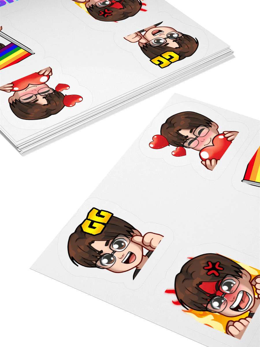 Expressive Emote Kiss Cut Stickers Set product image (4)