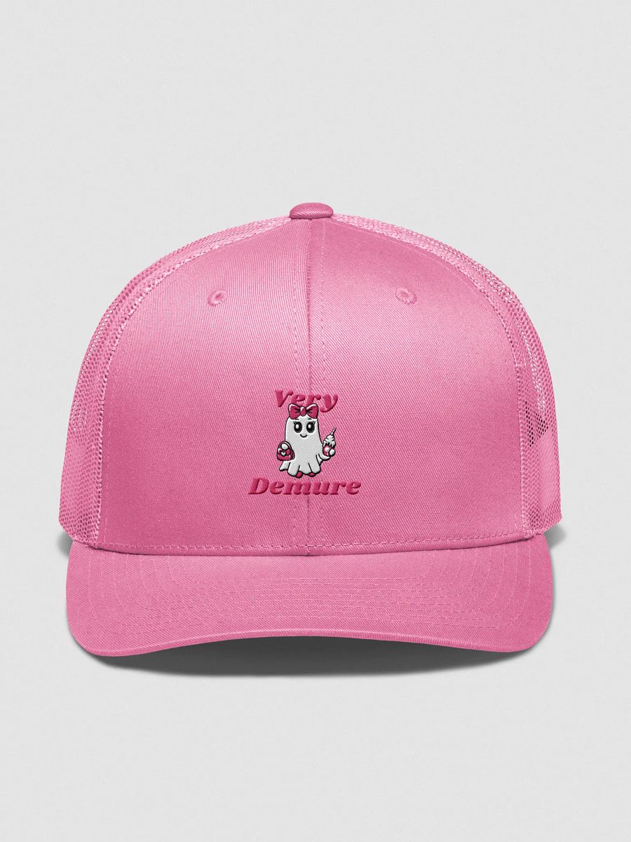 Very Demure Cute Ghost Embroidered Retro Trucker Hat product image (1)