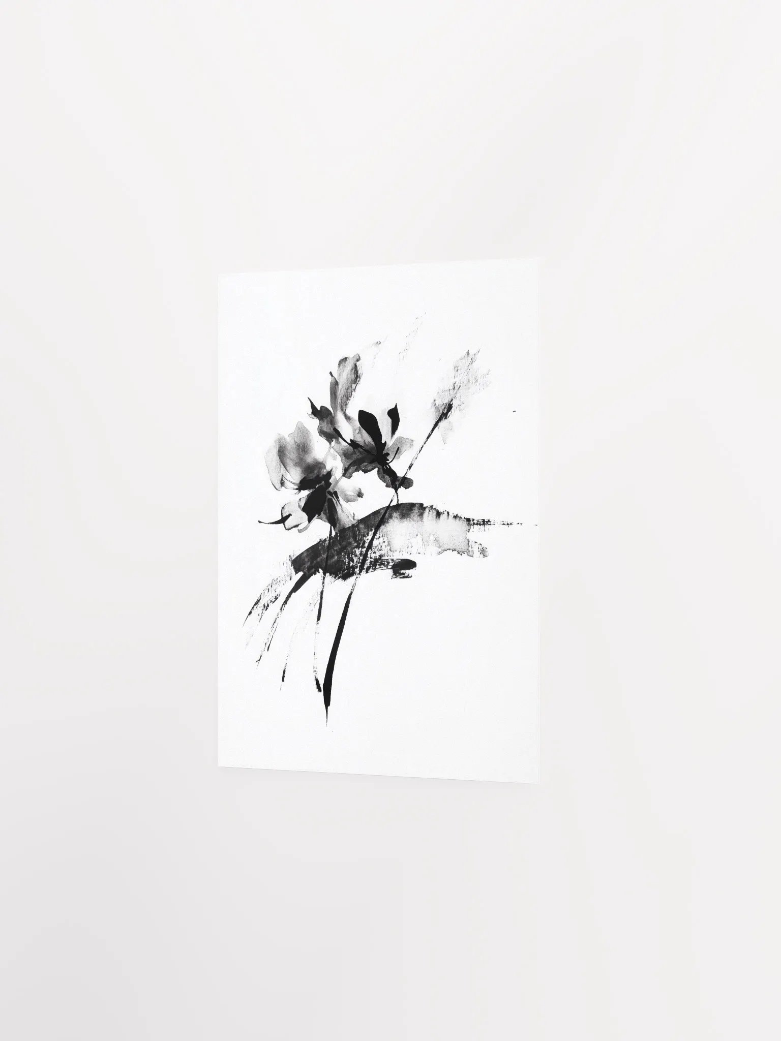 Ink Bloom III: Monochromatic Floral Art Print product image (2)