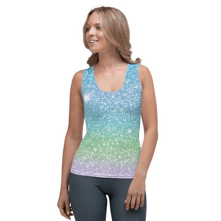 Glitter Unicorn Texture Design Tank Top (7) product image (1)