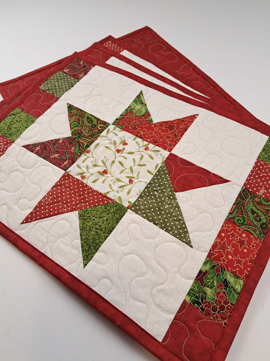 Christmas - Patchwork Star Quilted Placemats product image (2)