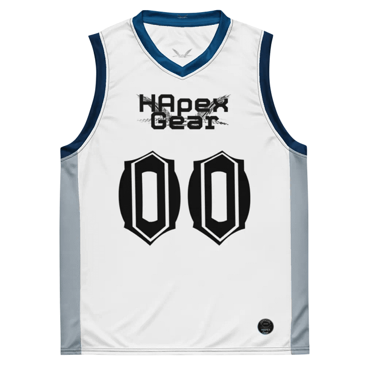 Cuban - White - Recycled Unisex Basketball Jersey - Black HApex Gear Black Logo product image (2)