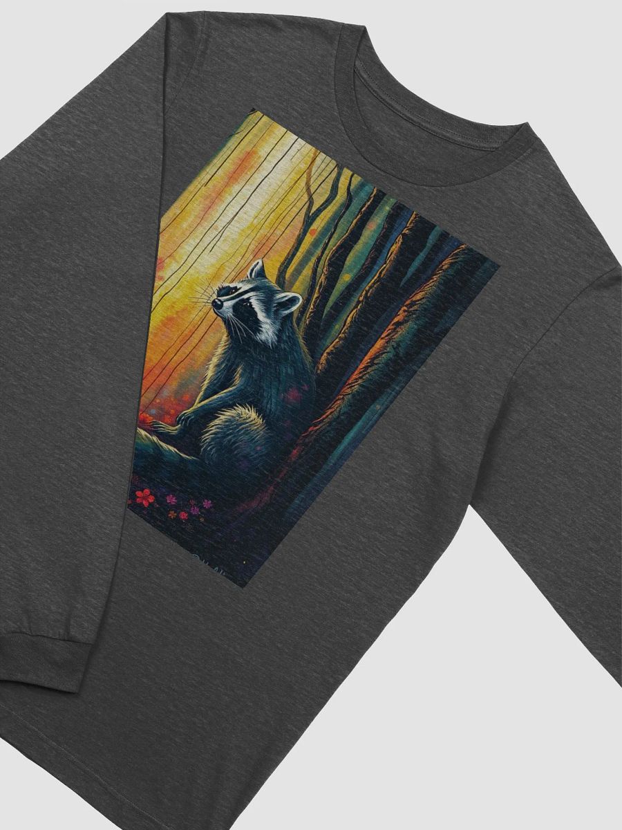 Whimsical Forest Raccoon Long Sleeve Tee product image (3)