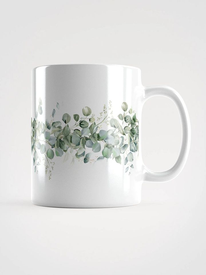 Eucalyptus Leaves White Ceramic Mug product image (1)