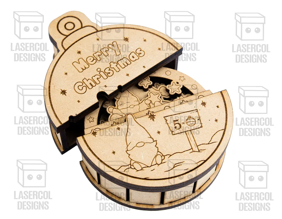 Small Ornaments Box (Gnomes version) - Laser Cut Files product image (8)