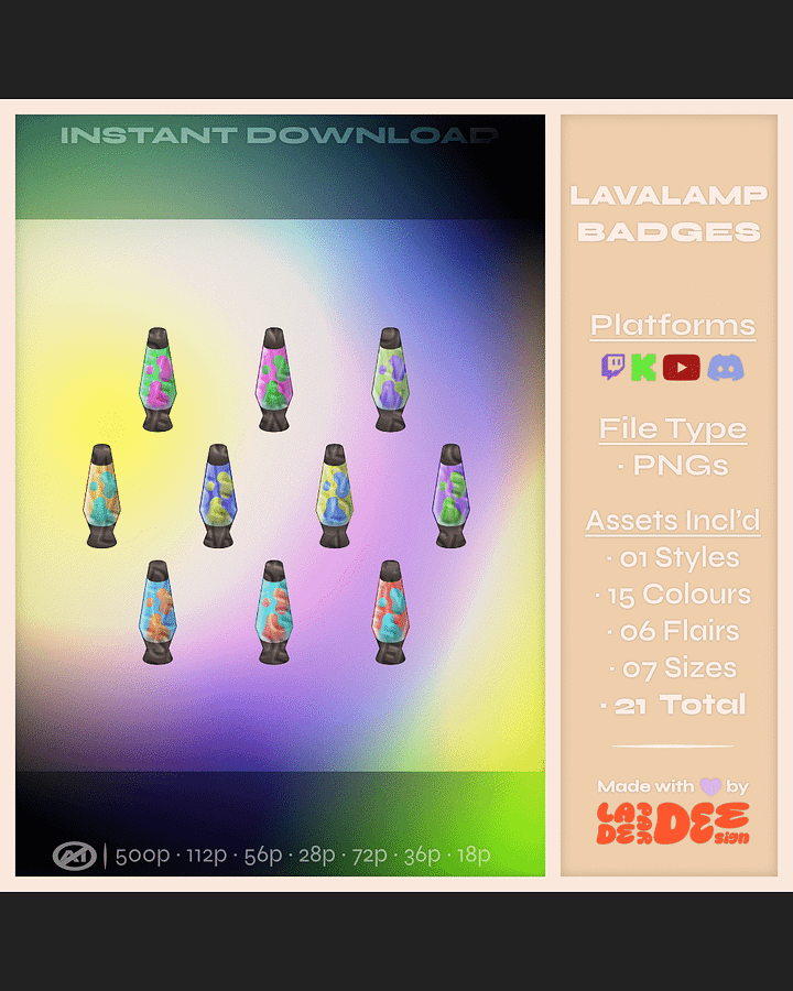 Lava Lamp Badges product image (1)