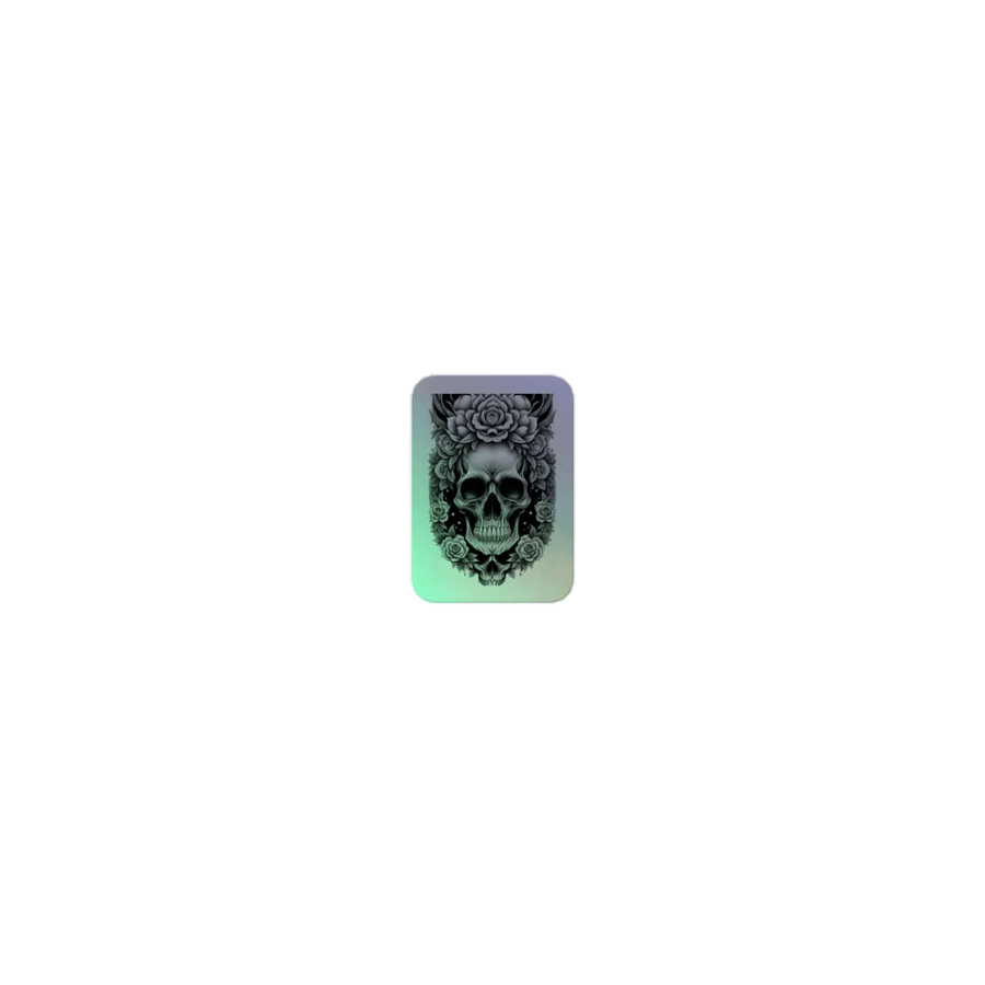 Ethereal Skull and Roses Holographic Sticker Sheet product image (1)