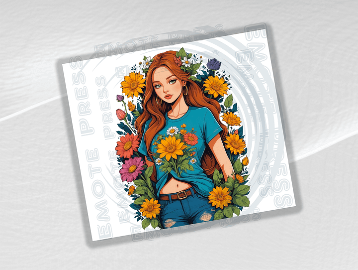 Bloomcore Flower Girl 20 oz Skinny Stainless Steel Tumbler - Black - v1 product image (2)