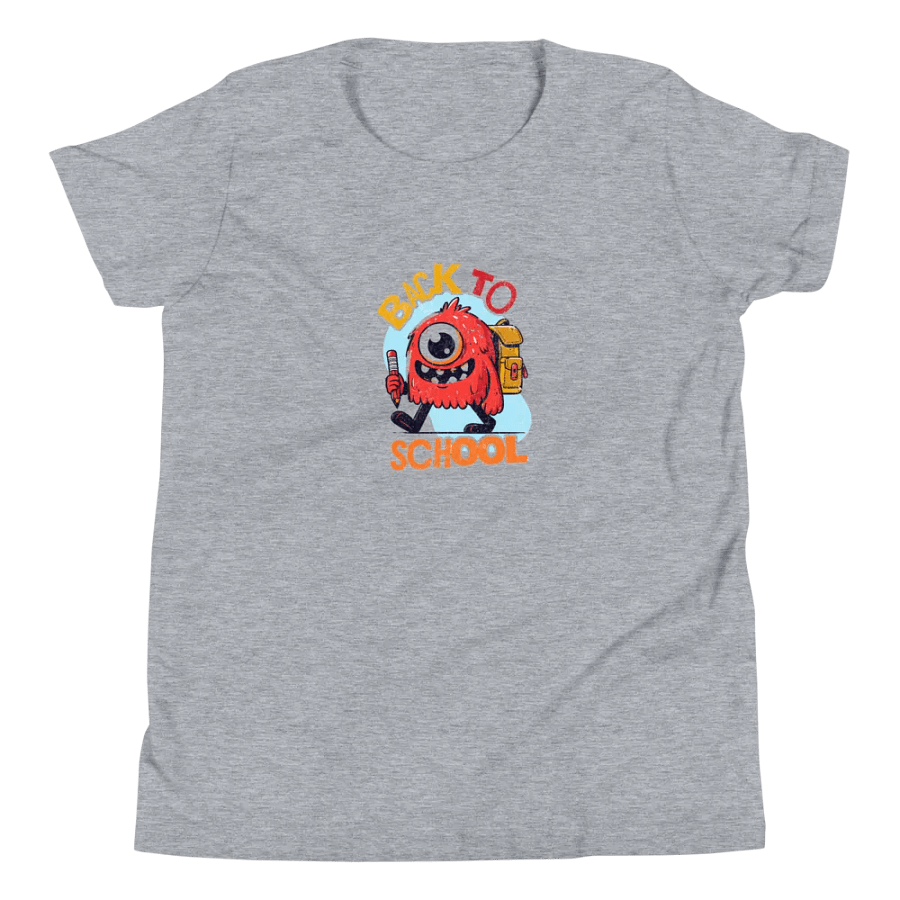 Cheerful Monster Back-to-School Youth T-Shirt product image (3)