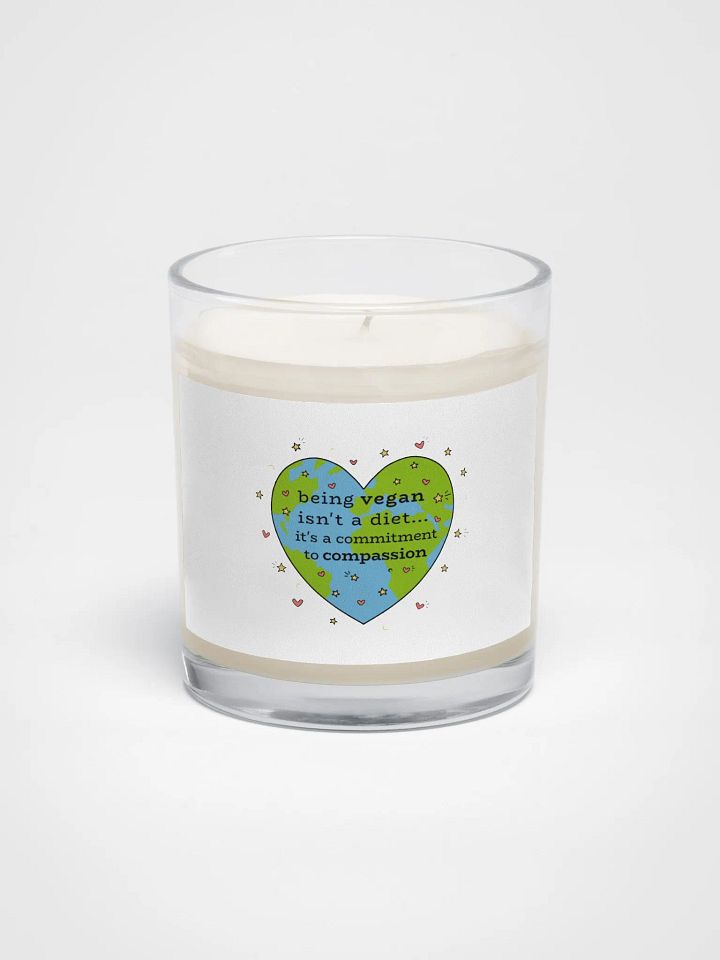 “Being Vegan is not a Diet” Soy Wax Glass Jar Candle product image (1)