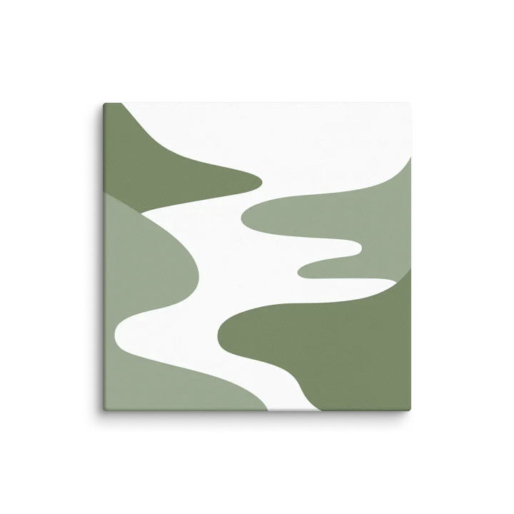 Minimalist Green Abstract Landscape Wall Art - Modern Nature-Inspired Decor product image (1)