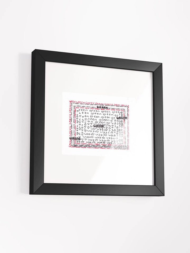 green Panel Card Print Framed product image (1)