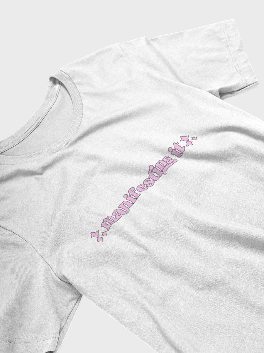 The 'Manifesting It' T-Shirt - Pink Text - Loose Fit product image (4)